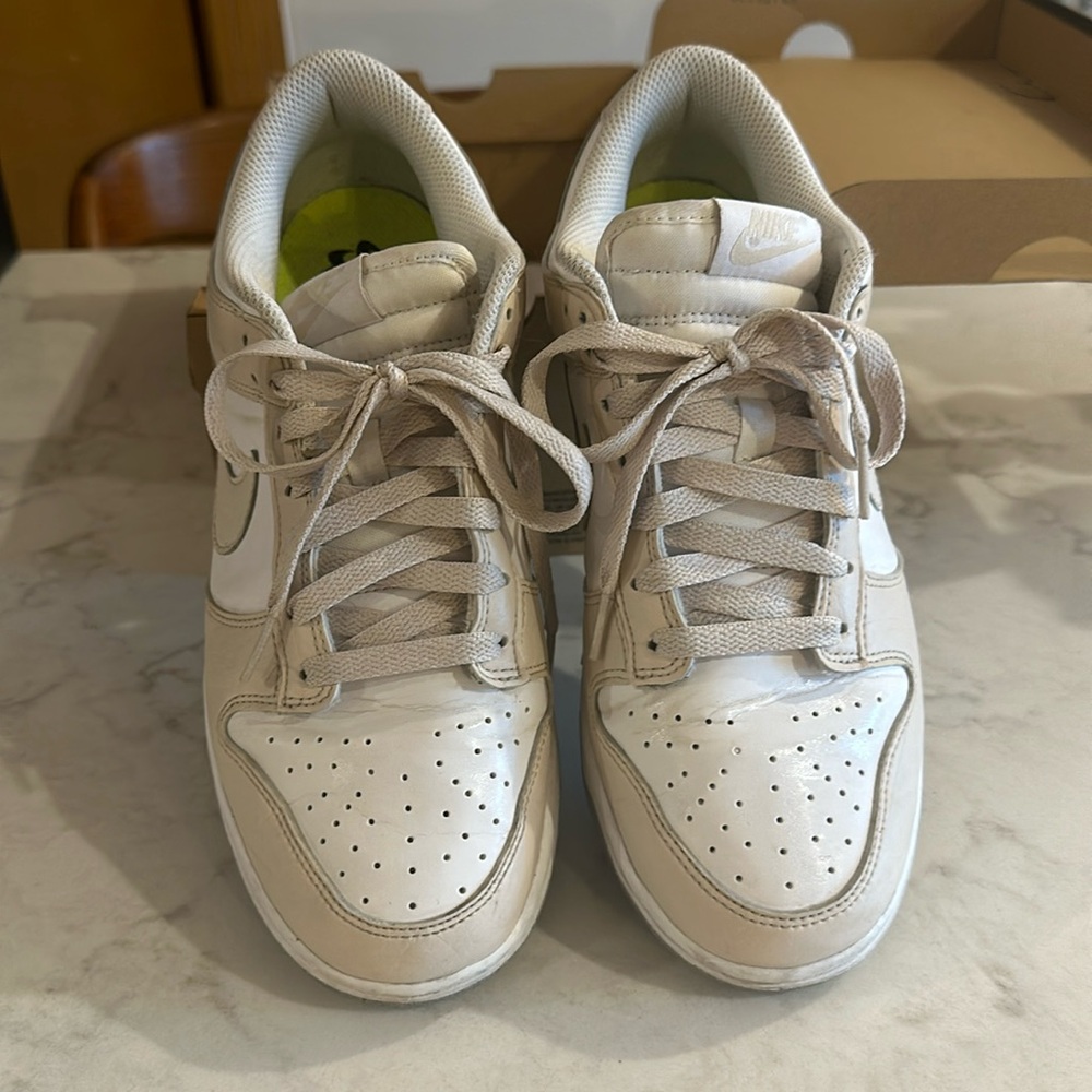 Nike dunk low next nature cream, white, gray sz 9